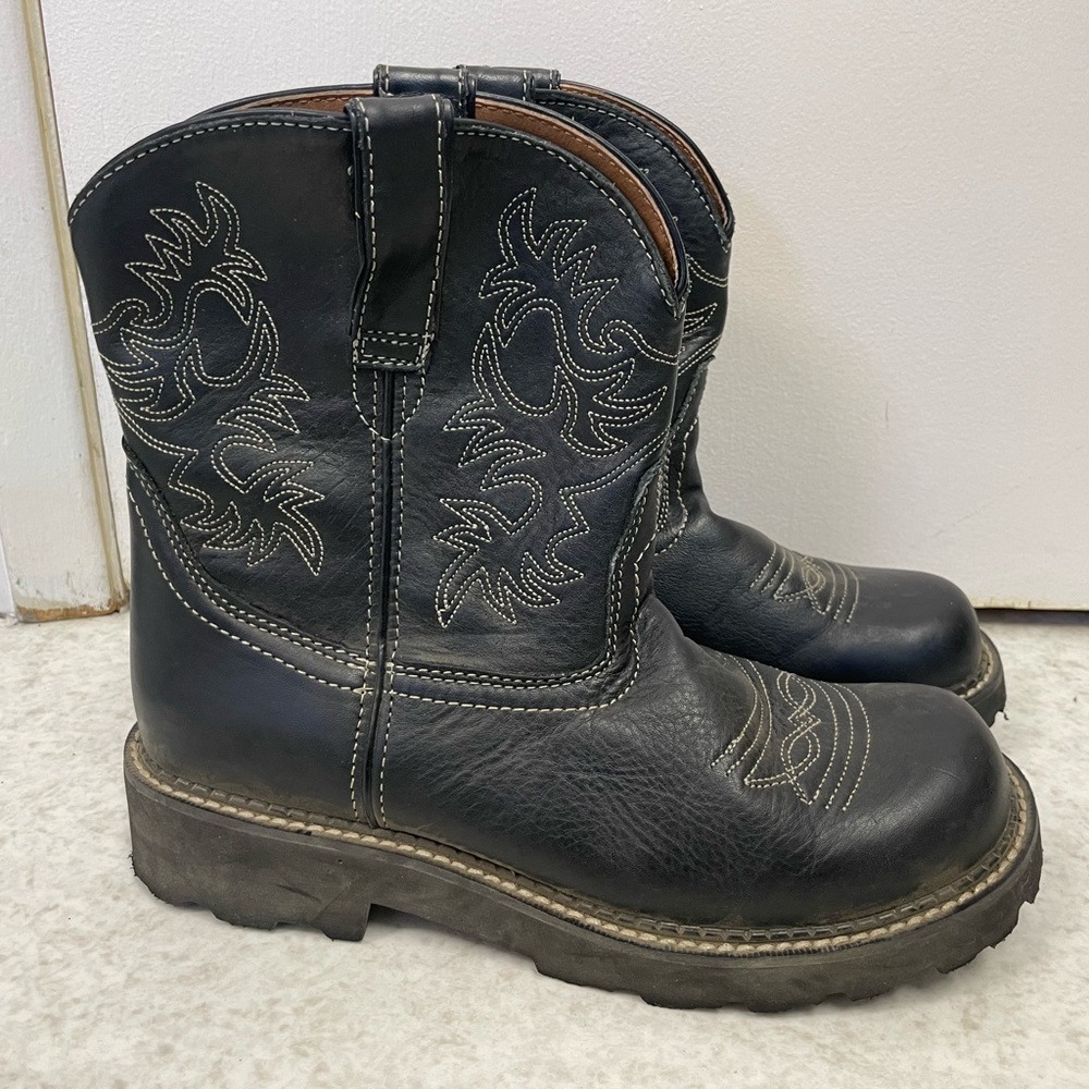 Ariat FatBaby *worn once* cowboy boots women’s US 10.5/EUR 41.5 black leather